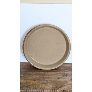 Vintage Dansk Brown Tan Speckled 12" Round Deep Platter Plate Pie Dish Stoneware